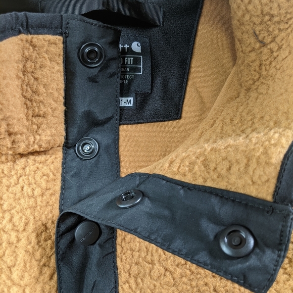 Carhartt Fleece Jacket Mens 2XL Brown Relaxed Fit Snap Front - Picture 11 of 12